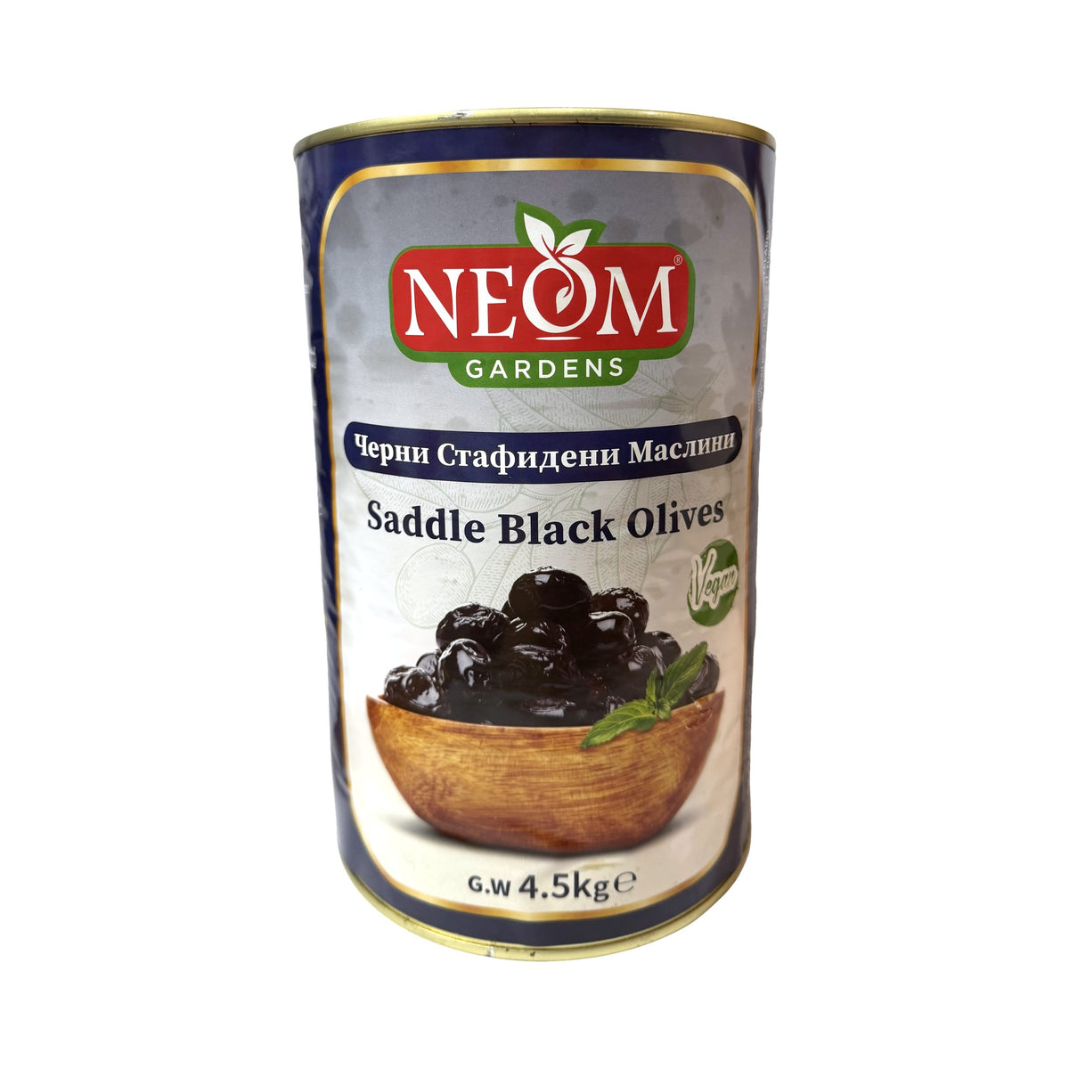 זיתים שחורים מיובשים NEOM Gardens – פחית 4.5 ק"ג