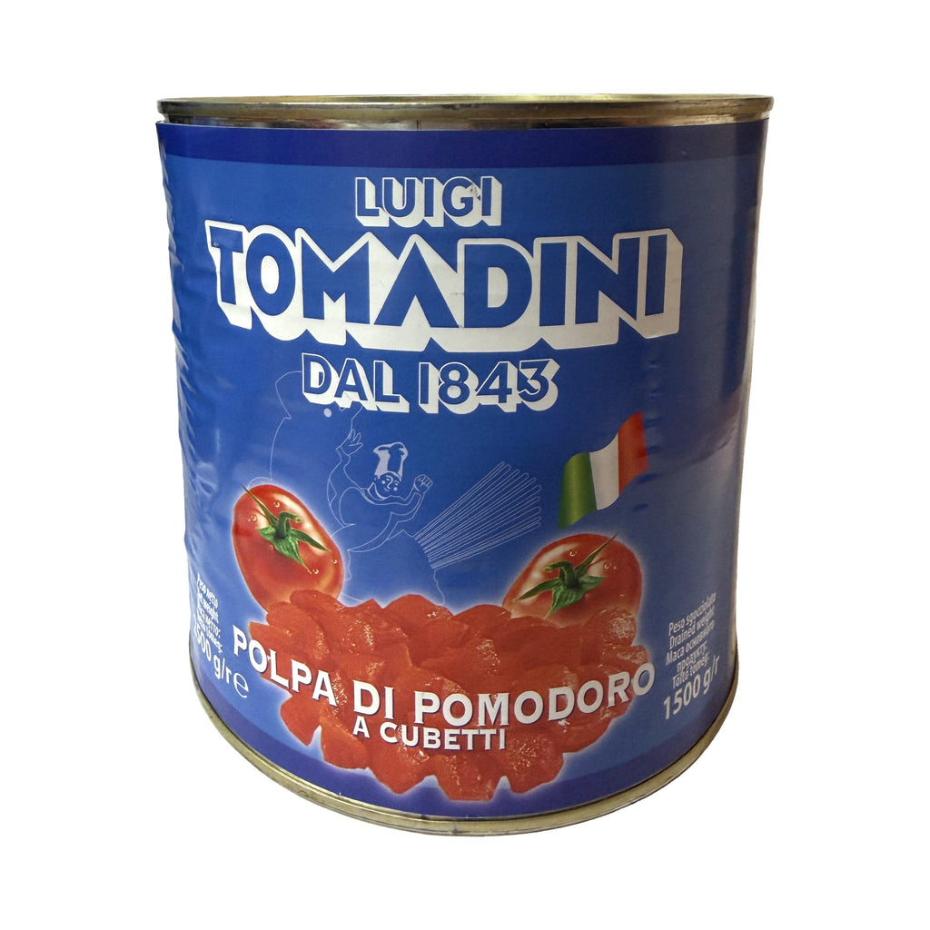 עגבניות קצוצות לקוביות Luigi Tomadini – פחית 2.5 ק"ג